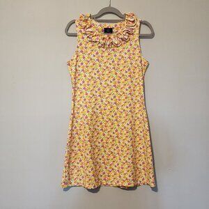 Sailor - Sailor Cricket yellow Field of Dahilas floral sleeveless dress sz M